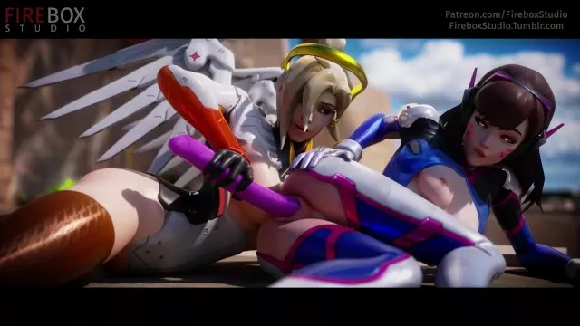 Overwatch Mercy DVa Dildo Cum Twitch Firebox Studio Blizzard