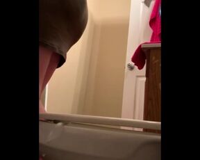 Pissing in Toilet on Bathroom Cam