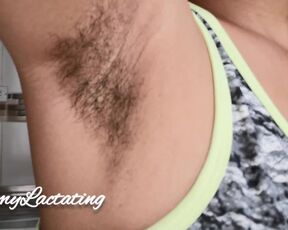 Fetish Lovers: Sweaty Hairy Armpits + Breast Milk by Mommy Lactating