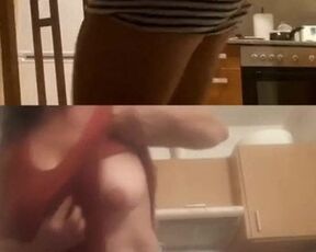 Flashing boobs, sexy ass bikini live on facebook, Romanian