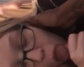 Cute blonde white girl sucking bbc