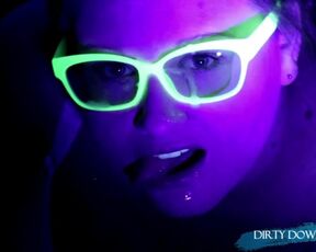 Blow Job with Glow in the Dark Glasses and a Black Light- Cum Covered Glasses! (Trailer)