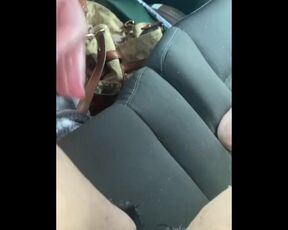 Quick Finger Fuck while Daddy Drives down the Road