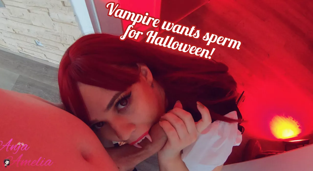 Vampire wants sperm for Halloween!