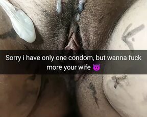 Sorry we ran out of condoms, so i creampie your slut wife!