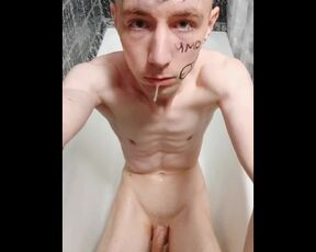 Stupid faggot piss on his own face