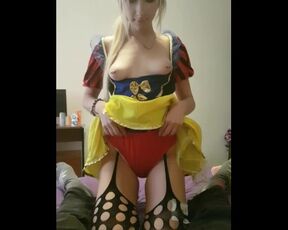 Cosplayer Blonde Snow White Teen Play Daddy's Dick Teaser