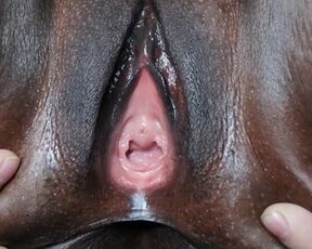 Black GF's Pussy Pink Inside - Up Close View!