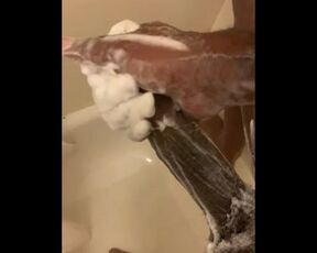 BBC jacking off in the shower