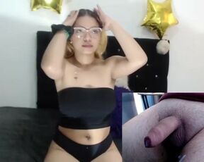 Teen Latina Watches Me Cum