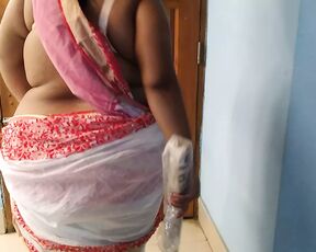 Indonesian Maid in saree hot video