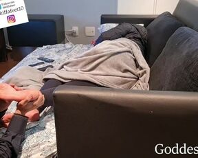 Goddess Kiffa - Cuckold REAL life EP 7 - Cuck on his knees foot massage hotwife in front of her love