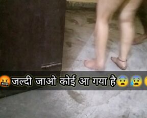 Indian lovers fucking in home suddenly come some one