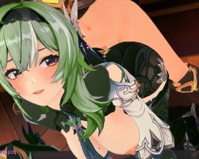 Sound Eula Genshin Impact - GIDDORA - Green Hair Color Edit Smixix