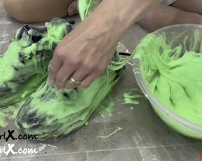 Trashing Sneakers (Trainers) with Super Sticky Slime