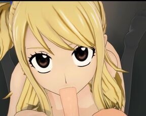 fairy tail lucy blowjob and sex