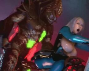 SAMUS PENETRATED BY PREDATOR