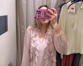 See Through Dresses Try on Haul in the changing room 18+