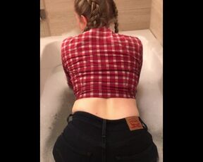 Cowgirl in the bathtub