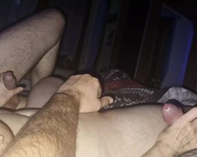 Hotwife enjoys handwork threesome